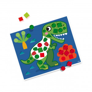 Set creativ copii - Invat sa creez tablouri cu mozaic, dinozauri - Img 4