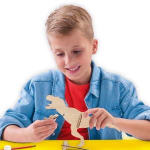 Set creativ - Desenez dinozauri din lemn cu markere cu aerograf - Img 8