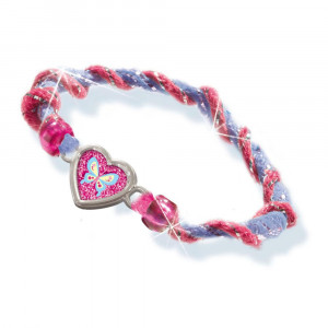 Set creativ pentru copii - Bratari cu margele, sclipici si accesorii decorative - Img 3