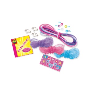 Set creativ pentru copii - Bratari cu margele, sclipici si accesorii decorative - Img 7