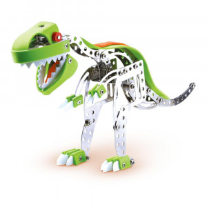 Set de constructie copii - Dinozauri din metal T-rex si Stegosaurus - Img 2