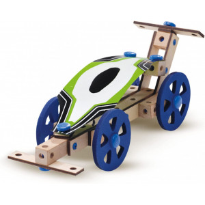 Set pentru copii de constructie vehicule din lemn (50 piese) - Img 8