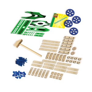 Set pentru copii de constructie vehicule din lemn (50 piese) - Img 9