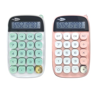 Calculator de birou, 10 Cifre, 9 x 14.5 cm, 2 culori (blister) - Img 1