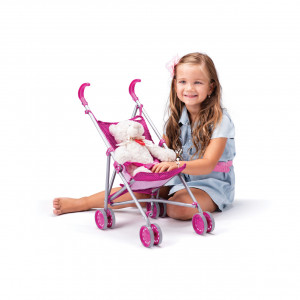 Carucior pentru papusi Unicorn - pliabil tip buggy - Img 4