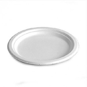 Farfurii plate biodegradabile, rotunde 22 cm, 125 bucati/set