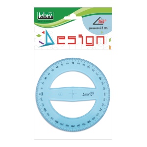 Goniometru din plastic transparent – 12 cm, 360°, in punga agatatoare