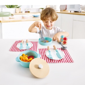 Jucarie copii - Set de joaca micutul Chef pentru gatit si servire (21 piese) - Img 2
