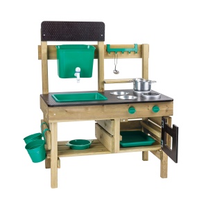 Jucarie din lemn - Bucatarie cu accesorii, de exterior (14 piese) - Img 1