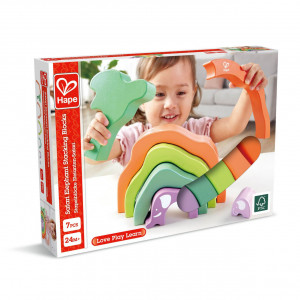 Jucarie din lemn de stivuit - Elefant - Img 1