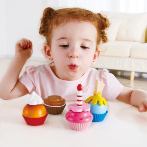 Jucarie din lemn - Prajituri cupcake (18 piese) - Img 6