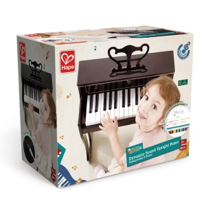 Jucarie din lemnm - Pian electronic negru inalt - Img 3