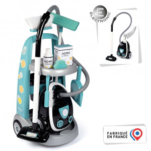 Jucarie Smoby Set curatenie cu troller si aspirator electronic negru - Img 2