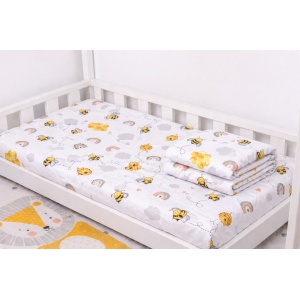 Lenjerie 3 piese model Albinute + Protectie impermeabila patut 120x60 cm - Img 2