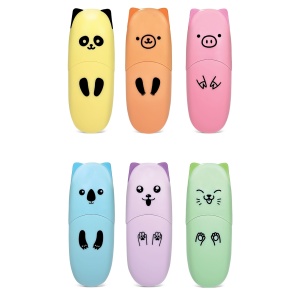 Marker evidențiator pastel Besty Animals, 6 culori (18 buc/display) - Img 3