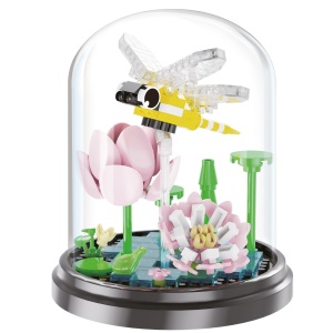 Mini Brick Garden - Flori si insecte cu carcasa transparenta, 4 modele asortate (12 buc/display) - Img 5