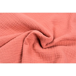 Muselina bumbac organic roz inchis 80x80 cm - Img 2