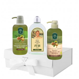 Pachet After shave nr:3, Sampon 600 ml si Gel de dus 600 ml cu ulei de Macadamia Eyup Sabry Tuncer - Img 1