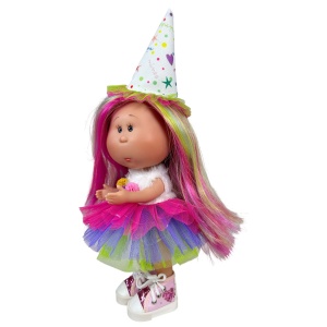 Papusa Nines D'Onil, Colectia Little Mia, Mia Happy Birthday, cu miros de vanilie, 23 cm - Img 3