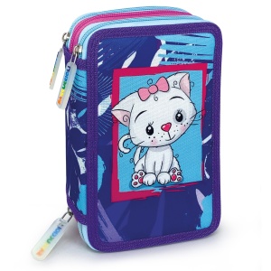 Penar echipat - Colectia Puppies cu 3 fermoare (18 markere si 18 creioane colorate) - 13 x 20 x 6.5 cm (12buc/display) - Img 2