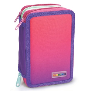 Penar echipat - Color Block cu 3 fermoare (18 markere si 12 creioane colorate) - 13 x 20 x 6.5 cm (12 buc/display) - Img 5