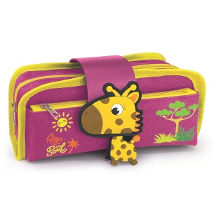 Penar Wild Nature, cu 2 compartimente, cu fermoar si inchidere cu scai in fata, 21 x 9 x 7 cm (12buc/display) - Img 5