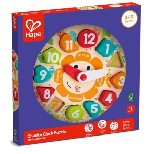 Puzzle din lemn cu ceas de jucarie pentru copii - Img 8