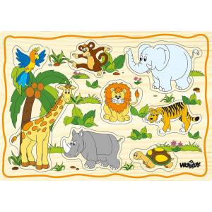 Puzzle din lemn pentru copii cu animale de la ferma - Img 4