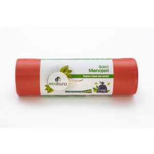 Saci menaj strong 120L ROSU, 10 buc/rola