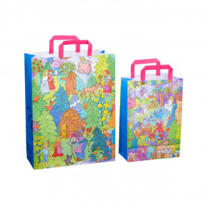 Sacosa cadou din hartie - Basme (S - 22 x 10.5 x 32cm, 70g)