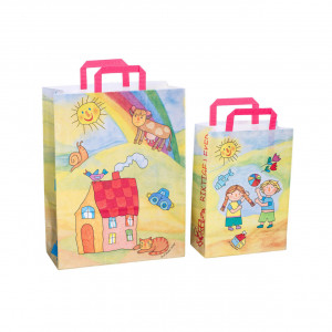 Sacosa cadou din hartie - Kinder (S - 22 x 10.5 x 32cm, 70g)