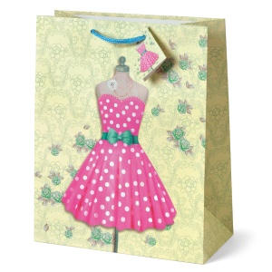 Sacosa Spring Vintage, din hartie cu maner din snur, 17.8 x 23 x 9.8 cm (20 buc/display) - Img 4
