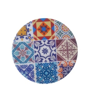 Set 4 Suporturi pentru Pahare, Rotunde, Ceramica, 11 cm - Img 2