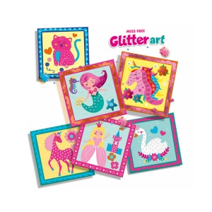 Set creativ copii - Decorare autocolante cu sclipici fara mizerie - Img 4