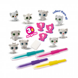 Set creativ copii - Desenez cu aerograf 3 pisici surpriza - Img 2
