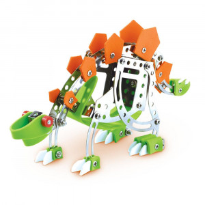 Set de constructie copii - Dinozauri din metal T-rex si Stegosaurus - Img 3
