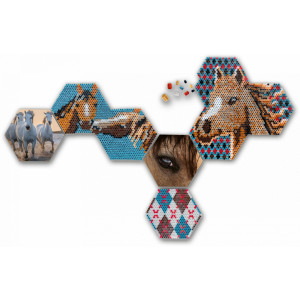 Set margele de calcat Beedz Art - Cai cu placi hexagonale - Img 3