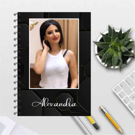 Notebook personalizat cu poza si text 4
