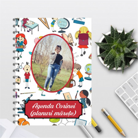Notebook personalizat cu poza si text