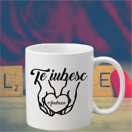Cana personalizata cu nume ”Te iubesc”