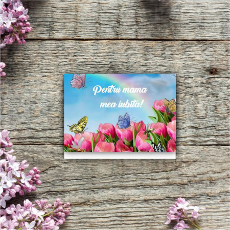 Felicitare personalizata cu text M6 -Flori-