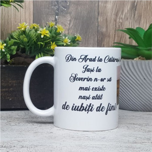 Cana personalizata cu 2 poze si text M3