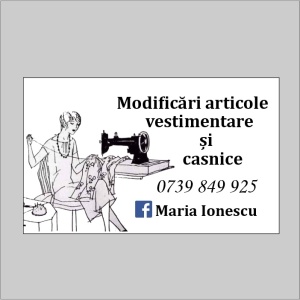 Cărți de vizită -Croitorie-