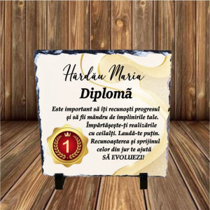 Piatra ardezie personalizata -Diplomă-