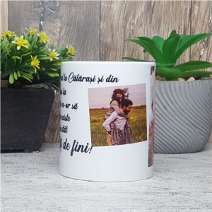  Cana personalizata cu 2 poze si text M3 - Img 2