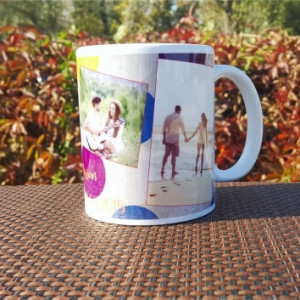 Cana personalizata cu 4 poze si text-model buline- - Img 3