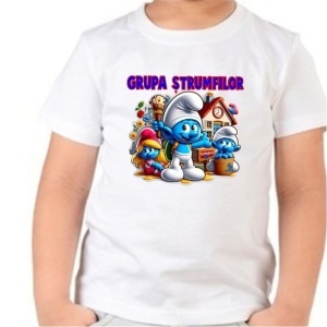 Tricou personalizat pentru copii -Grupa ștrumfilor-