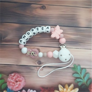 Lănțișor pentru suzetă personalizat -Cățel-