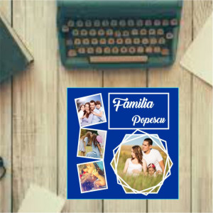 Magnet de frigider cu 4 poze si text