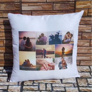 Perna personalizata cu 9 poze spate rosu
